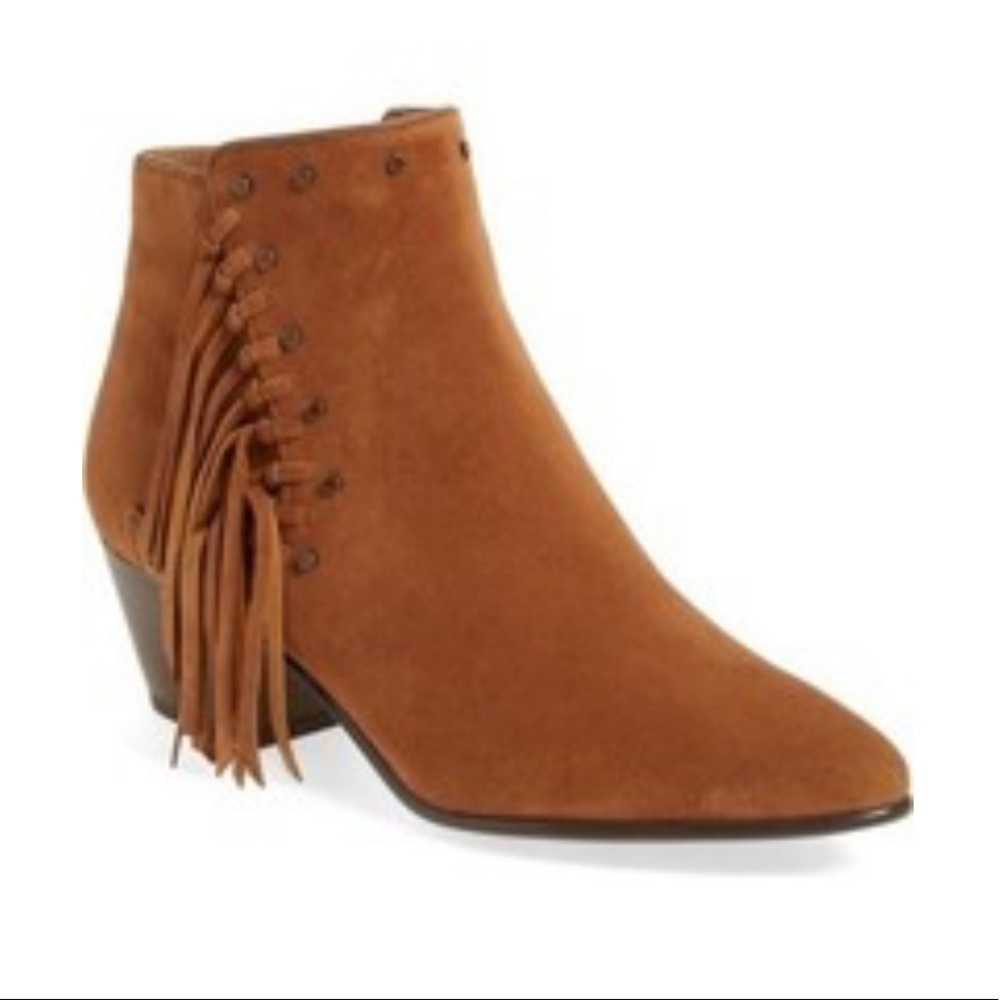 SAM EDELMAN Rudie Studded Fringe Booties